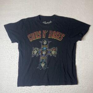 Guns N Roses Bravado‎ Black Graphic T Shirt Skull Cross Logo Mens Small